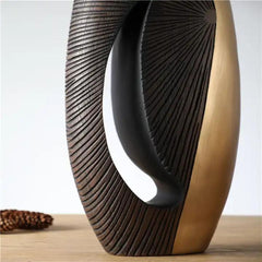 Vaza aurie si maro din polirasina 69 cm Yazhi