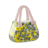 Hectarul - Vaza din sticla galben/roz 17,5x20 cm Handbag Gilde