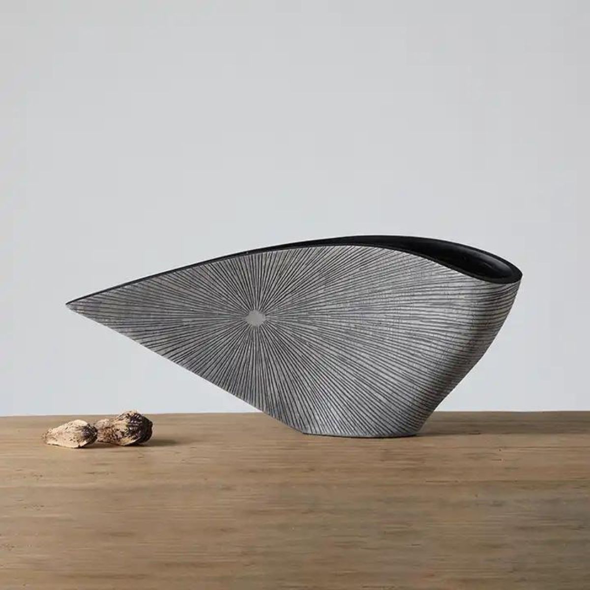 Vaza gri din polirasina 22 cm Yazhi, 1, hectarul.ro