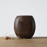 Hectarul - Vaza maro din polirasina 25.5 cm Yazhi