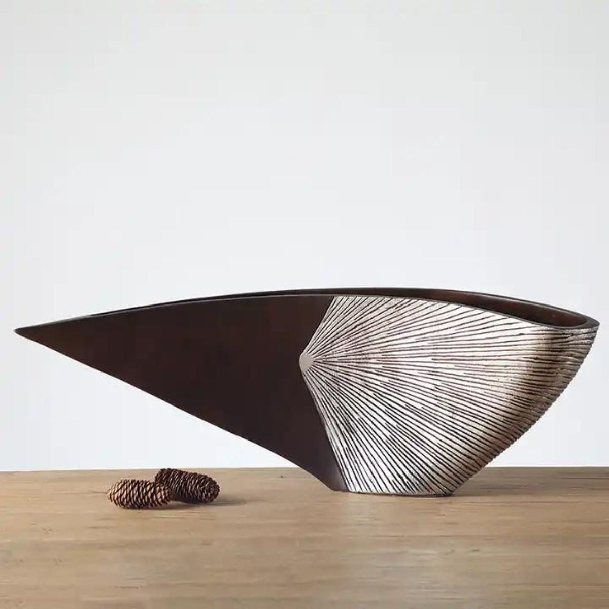 Vaza maro din polirasina 28 cm Yazhi, 1, hectarul.ro