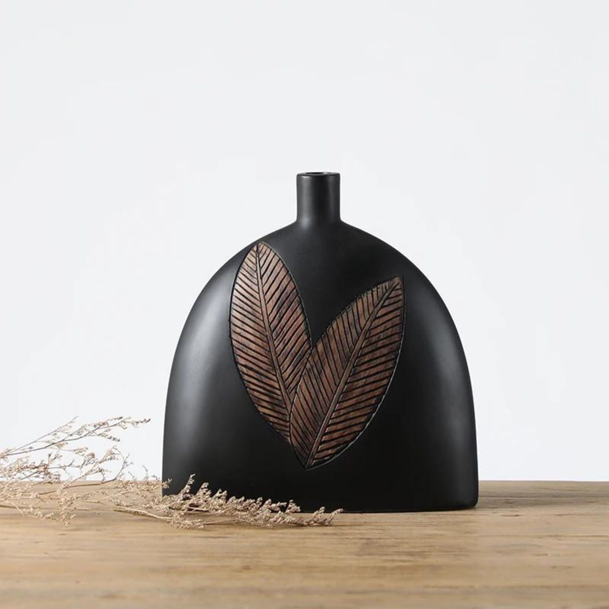 Vaza neagra din polirasina 25 cm Yazhi, 1, hectarul.ro
