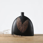Hectarul - Vaza neagra din polirasina 25 cm Yazhi