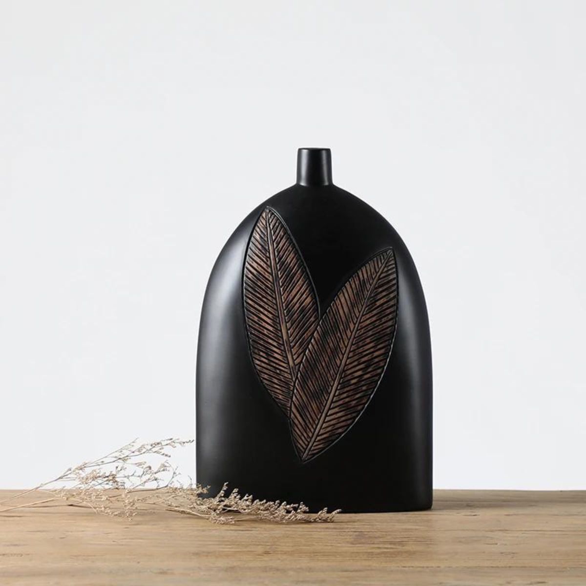 Vaza neagra din polirasina 35 cm Yazhi, 1, hectarul.ro