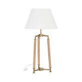 Hectarul - Veioza, alb/maro/auriu, din lemn si otel si bumbac, Ellinor Bizzotto