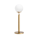 Hectarul - Veioza auriu/alb din metal si sticla 52 cm King