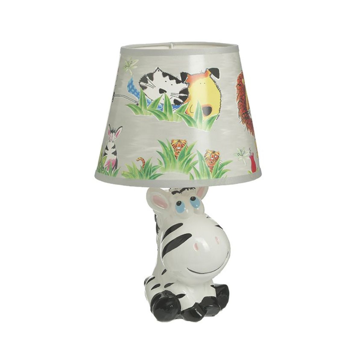 Veioza ceramica alba Zebra Inart, 1, hectarul.ro