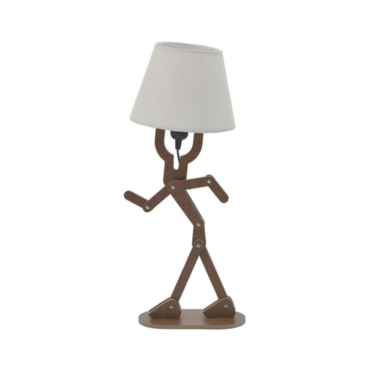 Veioza din lemn si textil 22X22X52 cm Silhouette Inart, 1, hectarul.ro