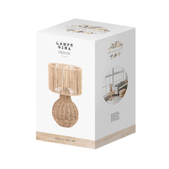 Veioza maro natural din metal si iuta Ø23x41 cm Gina Natural Living