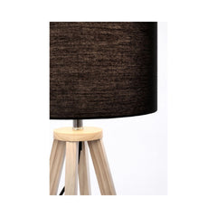 Veioza neagra din lemn Stoccolma Bizzotto