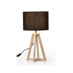 Veioza neagra din lemn Stoccolma Bizzotto