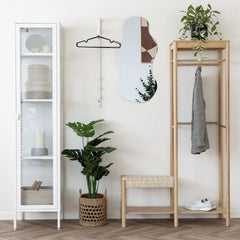 Vitrina alba din otel si sticla, 1 usa, 40x35x180 cm Brisbane House Nordic