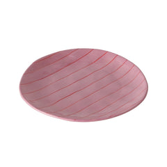 Farfurie asimetrica roz din ceramica 19,8 x 18,3 cm Nordica Boltze