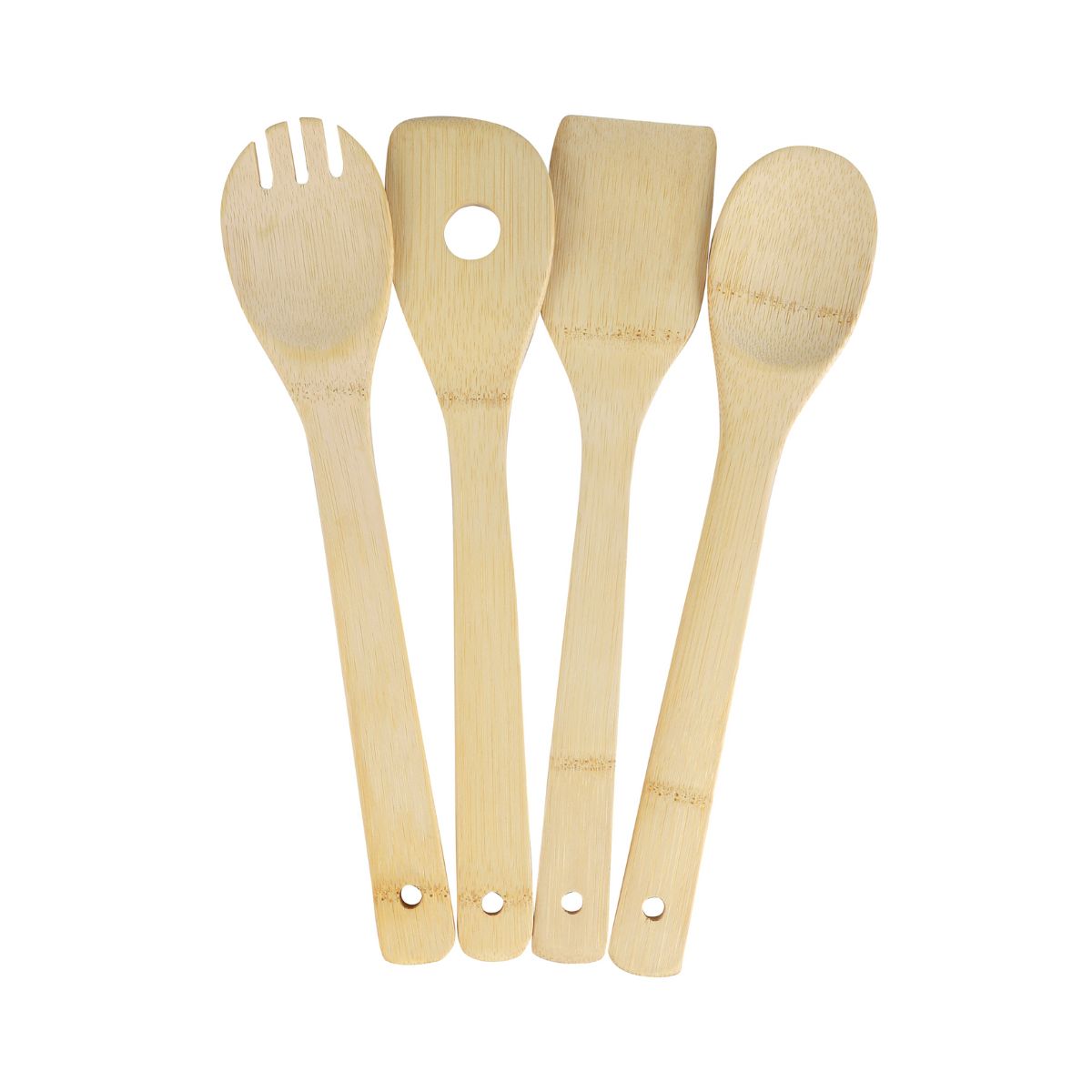 Set 4 ustensile de bucatarie din bambus, 34 cm, Kitchen Utensils Bambou & Co, 1, hectarul.ro