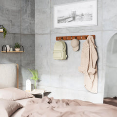 Cuier maro/auriu din lemn 81x6 cm Flip 8 Umbra