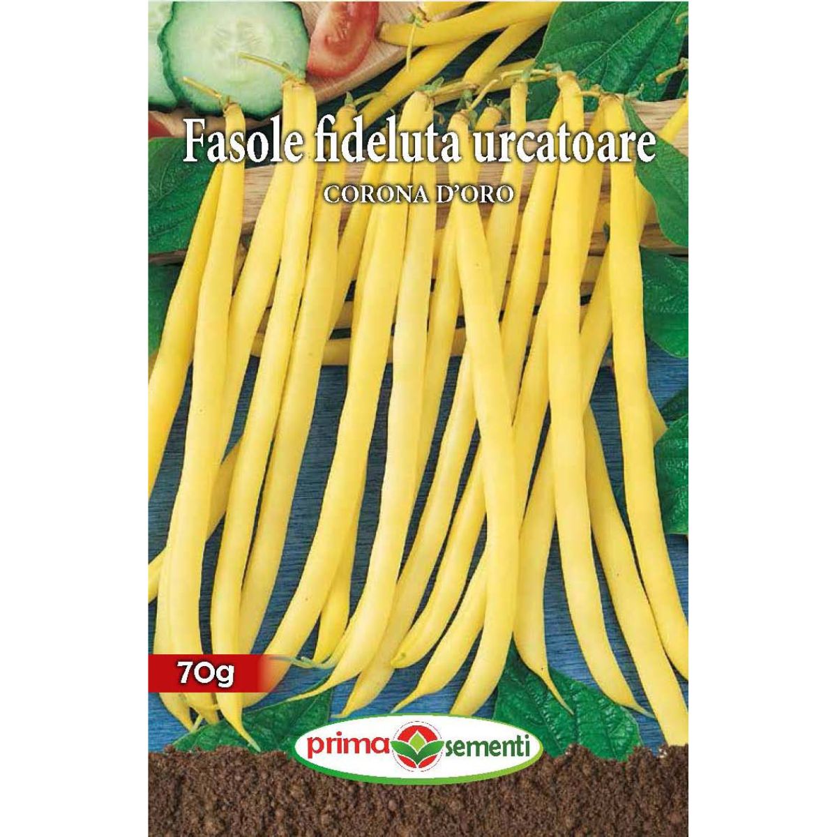 Seminte de fasole urcatoare CORONA D'ORO 70 grame Prima Sementi, 1, hectarul.ro