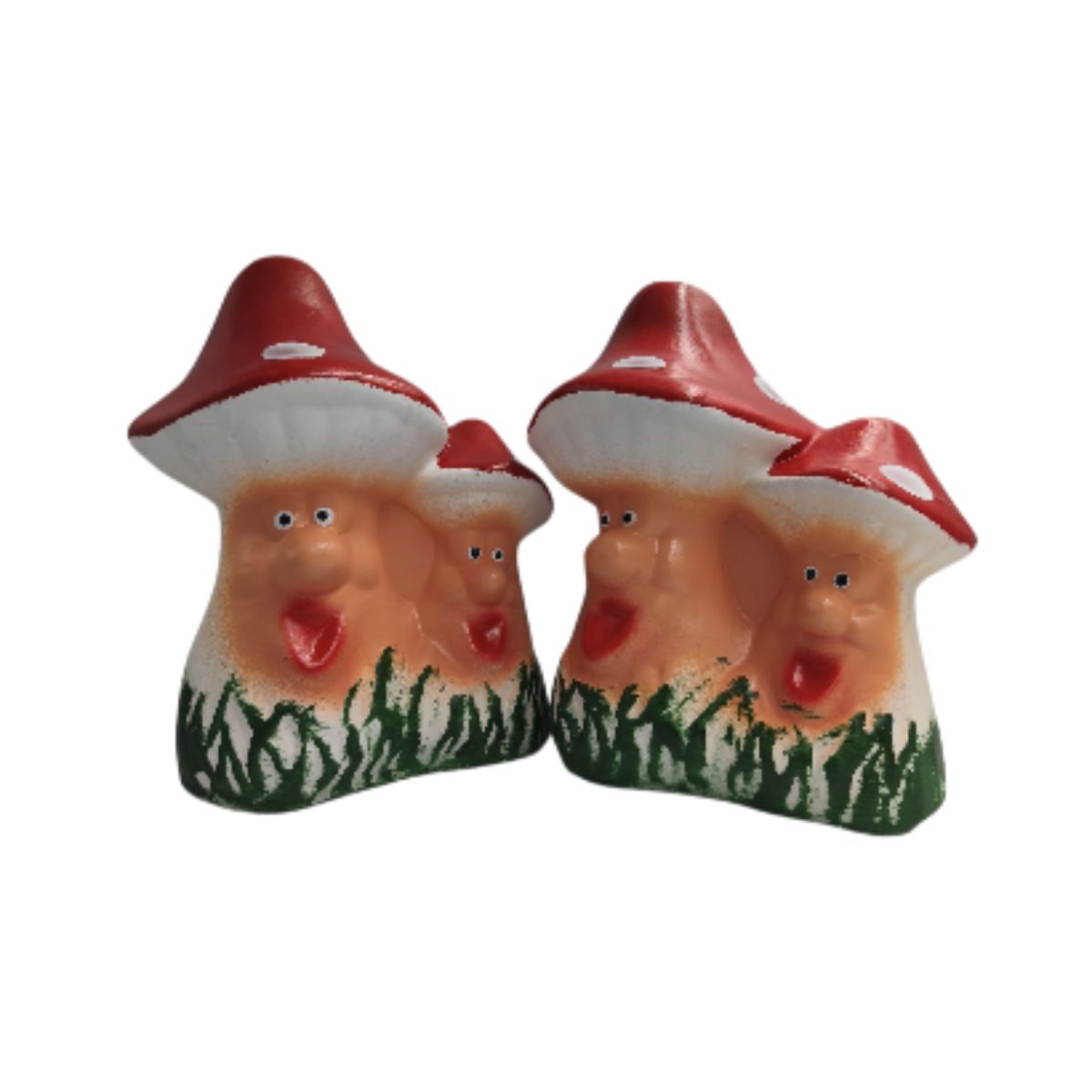 Decoratiune de gradina „Ciupercuțe Vesele” din ceramica 26 cm, 3, hectarul.ro