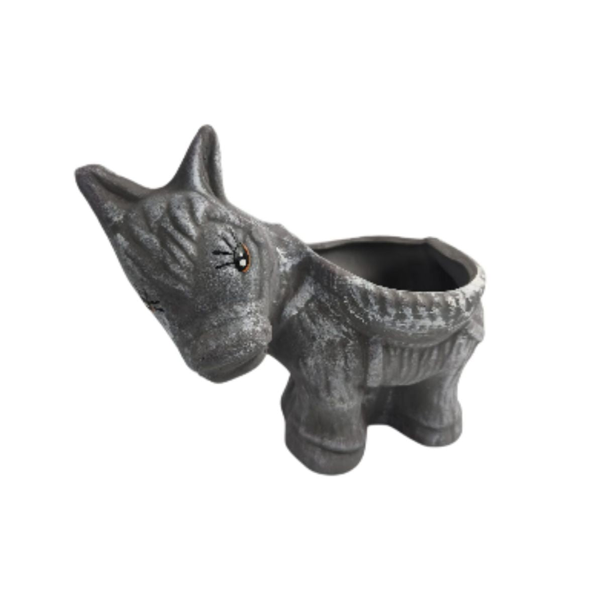 Decoratiune de gradina Mǎgar din ceramicǎ cu ghiveci 27 cm, 2, hectarul.ro