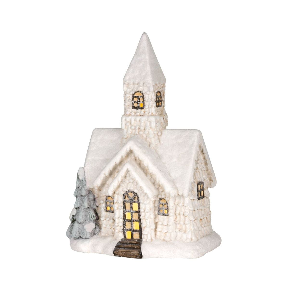 Decoratiune mare de Craciun 52 cm Biserica luminoasa LED - Xecco 18588 MagicHome, 1, hectarul.ro
