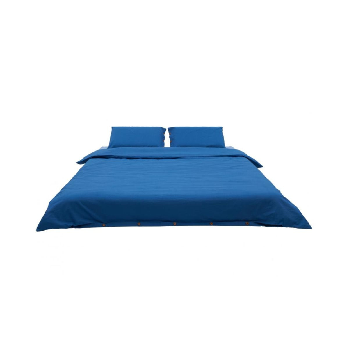 Lenjerie de pat din bumbac, pentru 2 persoane, 3 piese, albastru