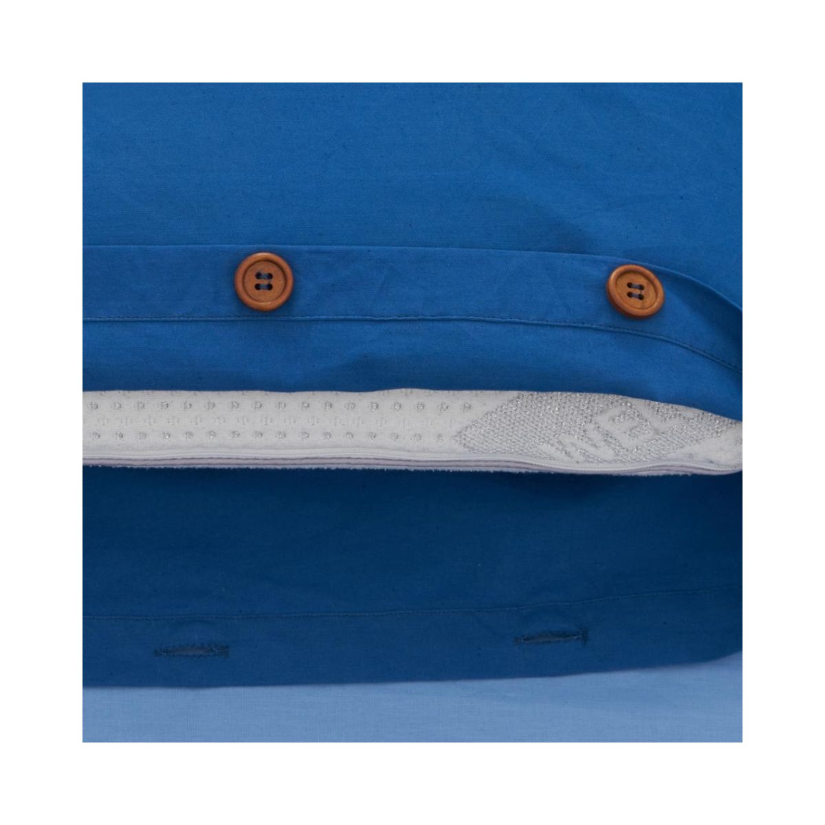 Lenjerie de pat din bumbac, pentru 2 persoane, 3 piese, albastru