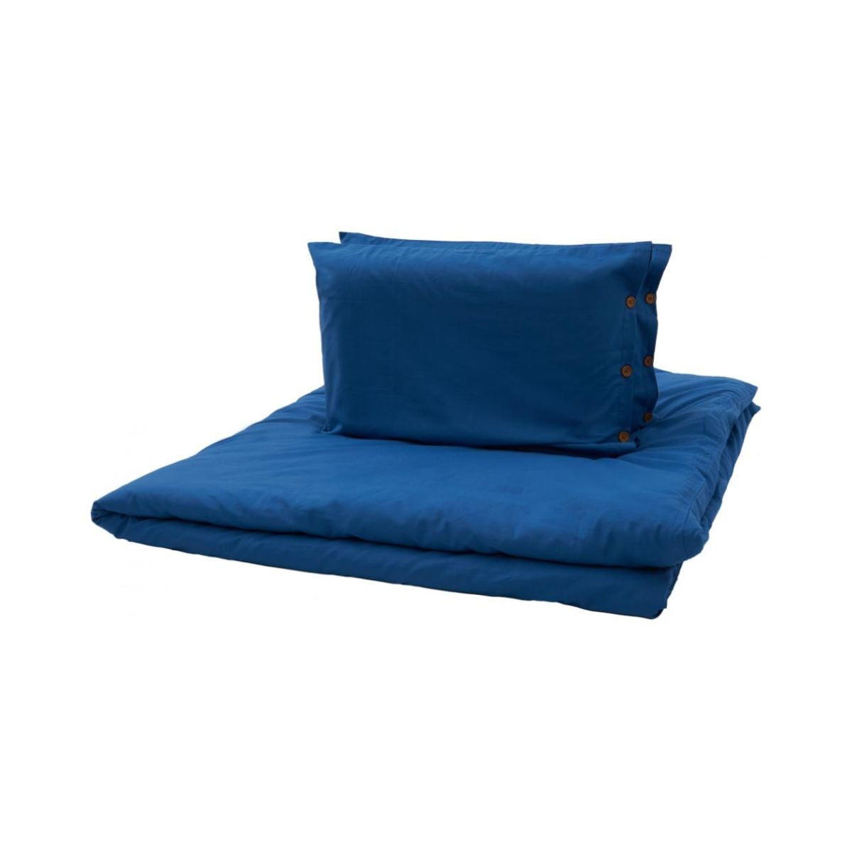 Lenjerie de pat din bumbac, pentru 2 persoane, 3 piese, albastru