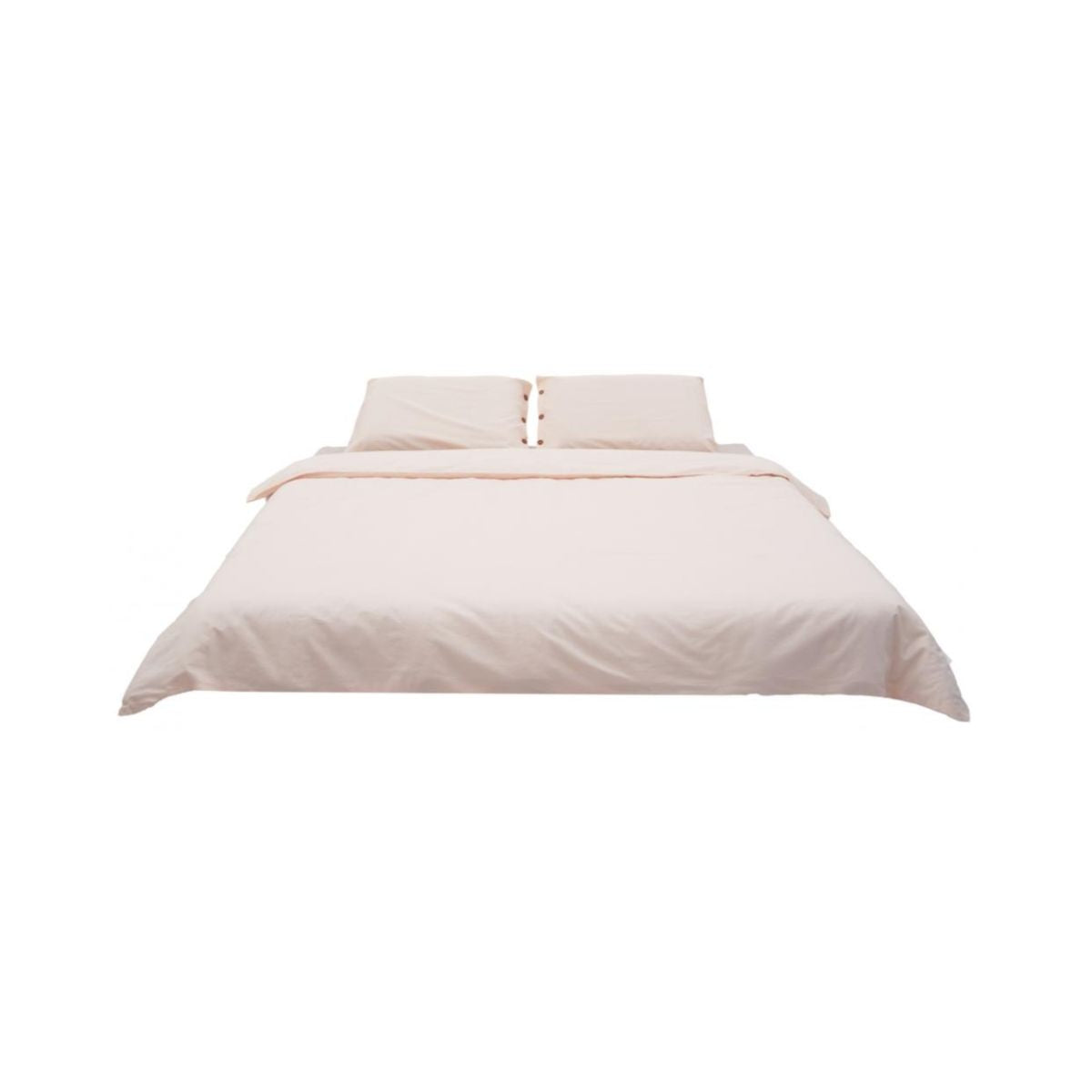 Lenjerie de pat din bumbac, pentru 2 persoane, 3 piese, crem