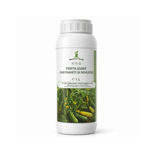 Fertilizant organo-mineral lichid Hectarul Verde pentru castraveți și dovlecei – flacon 1L