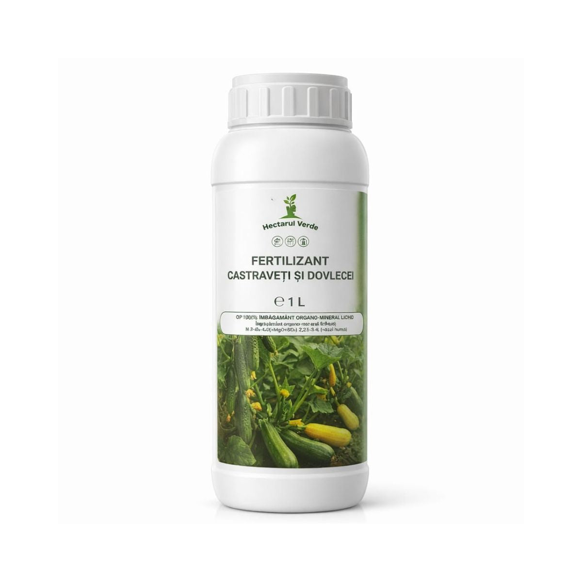 Fertilizant organo-mineral lichid Hectarul Verde pentru castraveți și dovlecei – flacon 1L