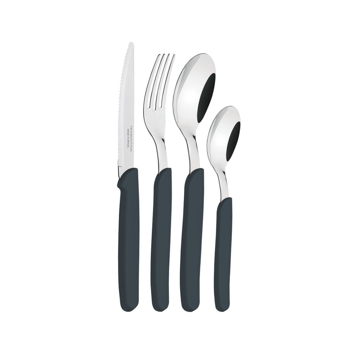 Set tacamuri 24 piese gri inchis Carmel Tramontina, 1, hectarul.ro