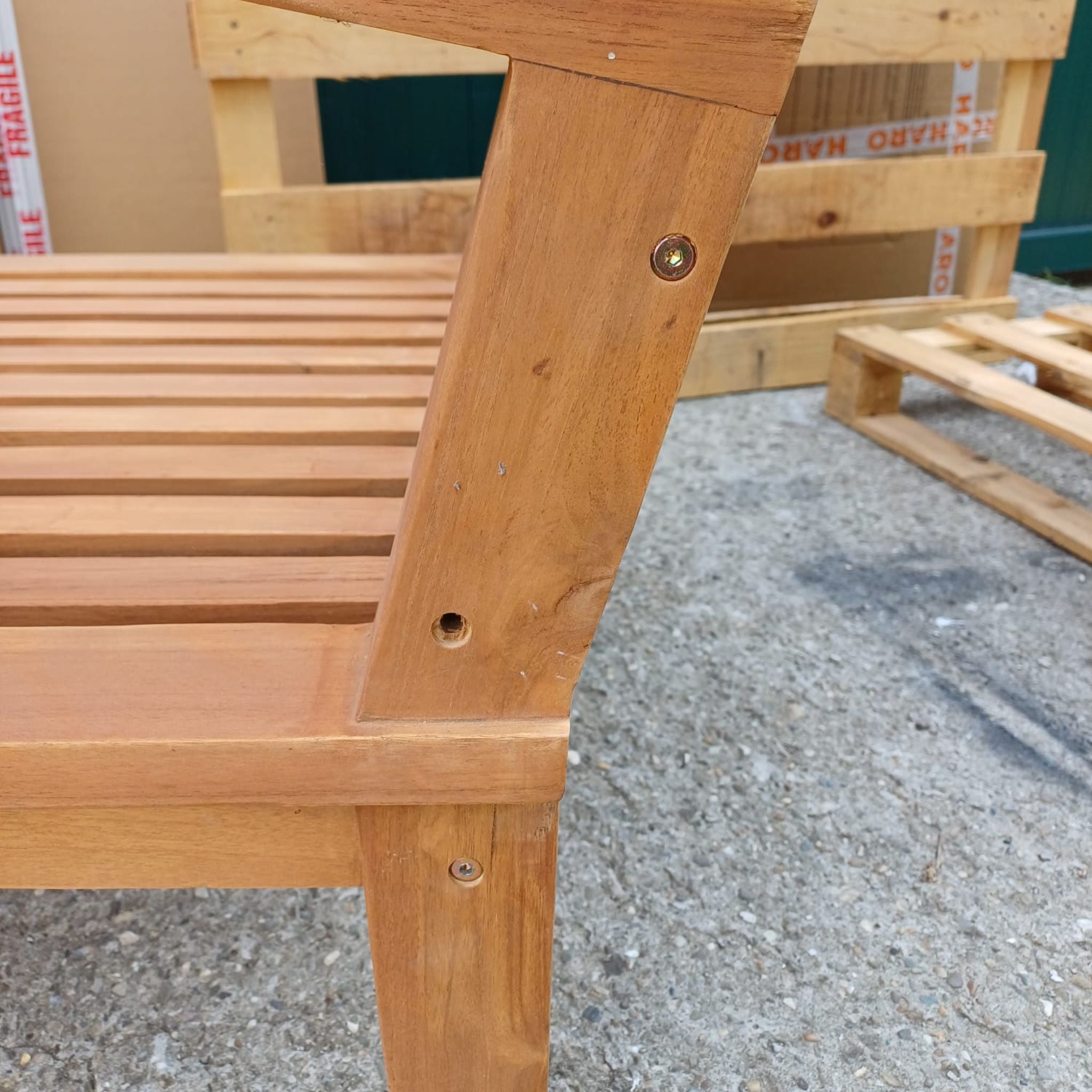Set mobilier terasa/gradina Pinky 4 piese din lemn masiv de tec cu perne incluse -RESIGILAT, 12, hectarul.ro