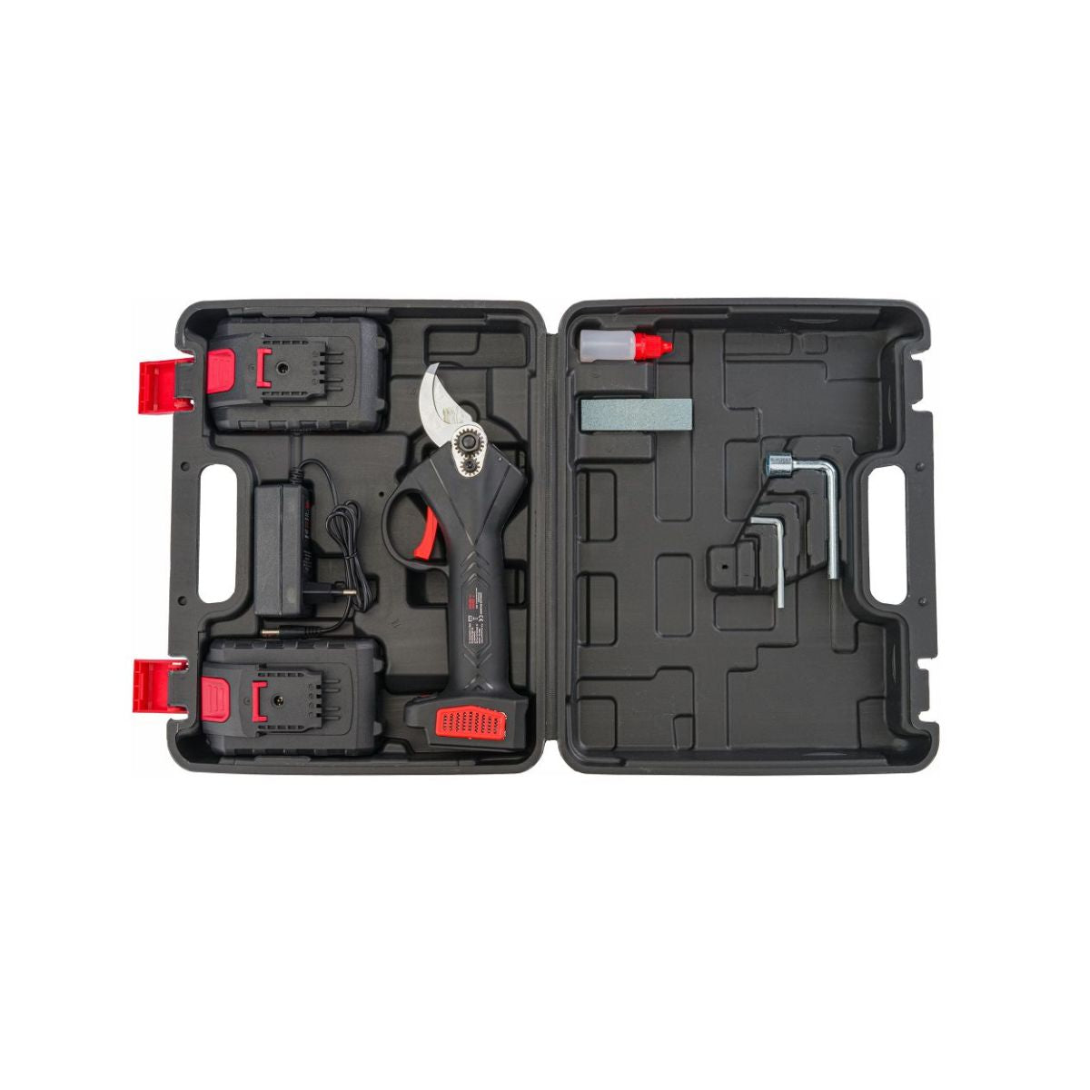 Foarfecă de grădinărit cu acumulator Red Technic RTSA0063, 20V, 30 mm, 2 baterii incluse, 8, hectarul.ro