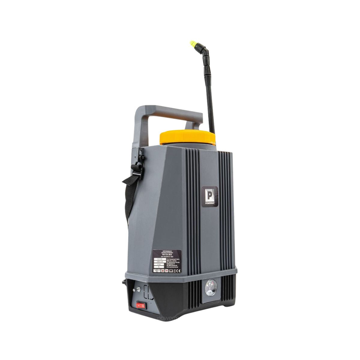 Pulverizator cu baterie 8L Powermat, 12V Li-Ion, 4 bar, autonomie mare și lance telescopică, 2, hectarul.ro