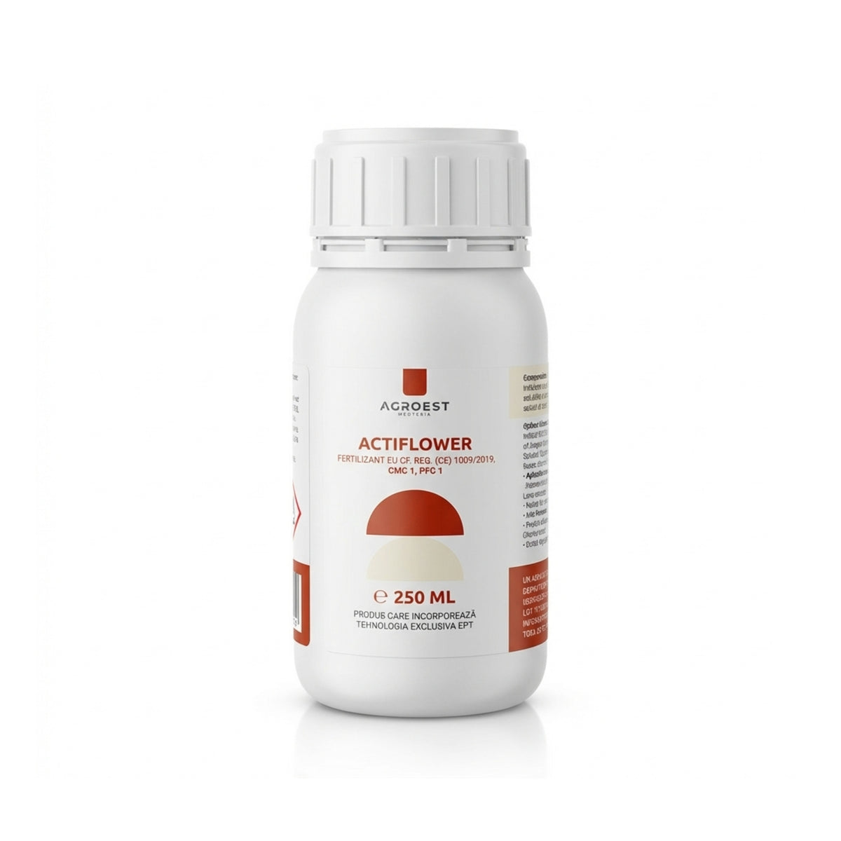 Biostimulator ecologic Actiflower 0,25 L cu polifenoli bor și molibden pentru înflorire polenizare și fructificare