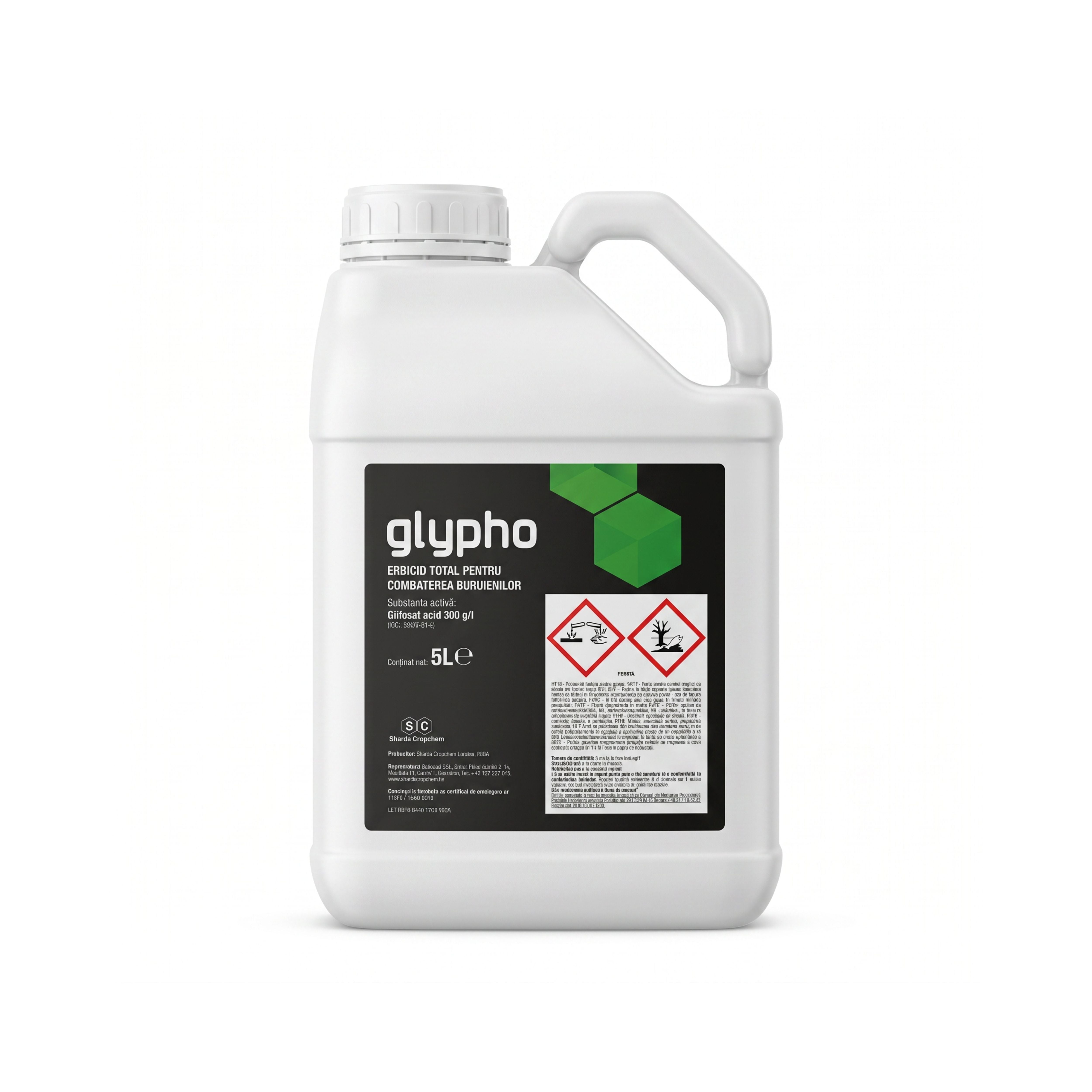 Erbicid total GLYPHO 5 L cu glifosat 360 g/L pentru buruieni anuale și perene, 1, hectarul.ro