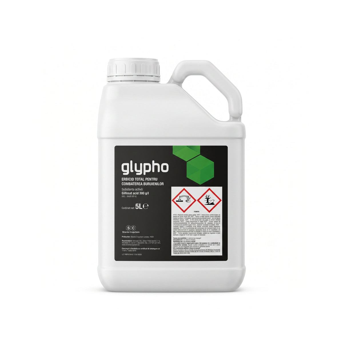 Erbicid total GLYPHO 5 L cu glifosat 360 g/L pentru buruieni anuale și perene