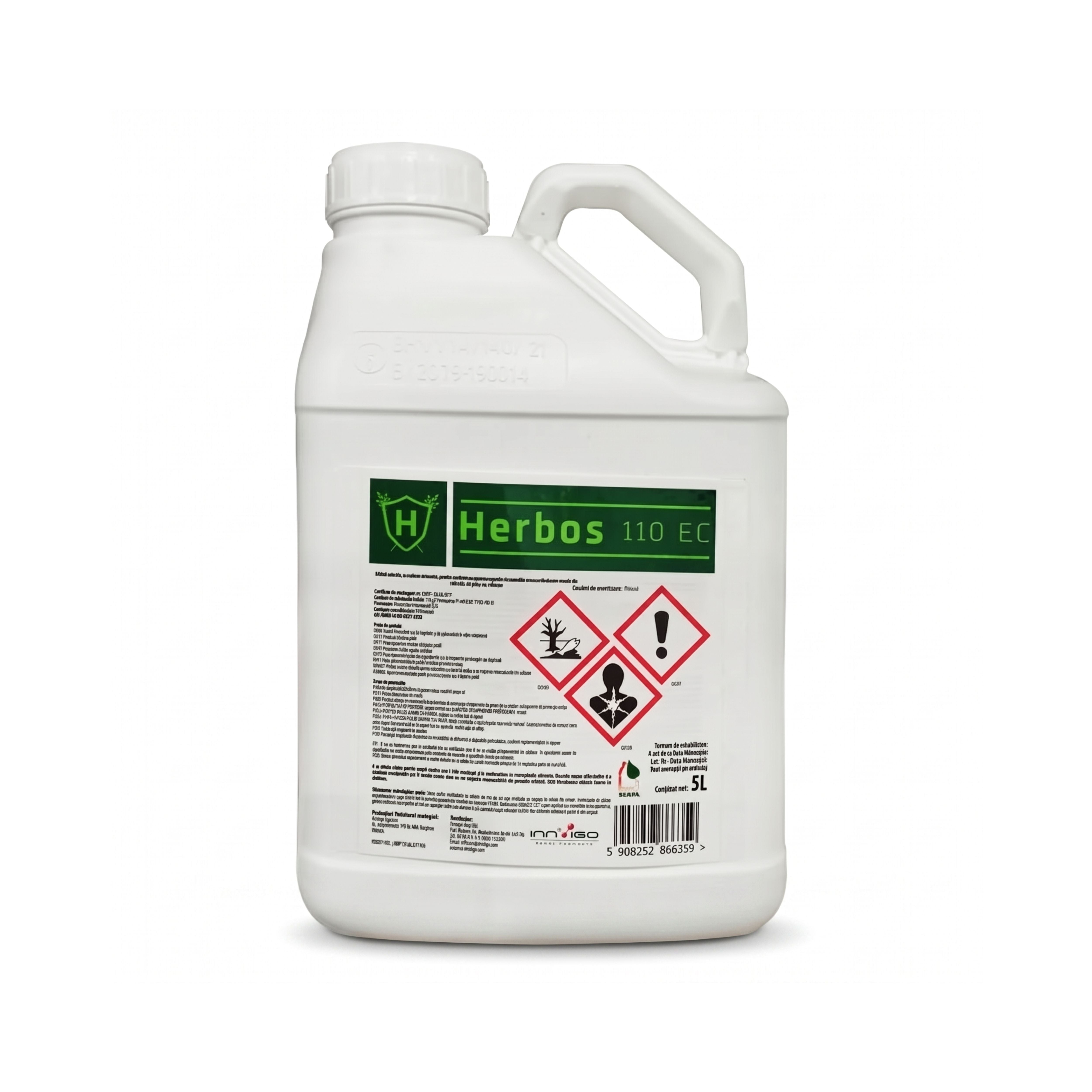 Erbicid HERBOS 110 EC 5 L cu fenoxaprop-P-etil 110 g/L pentru grâu orz și triticale, 1, hectarul.ro