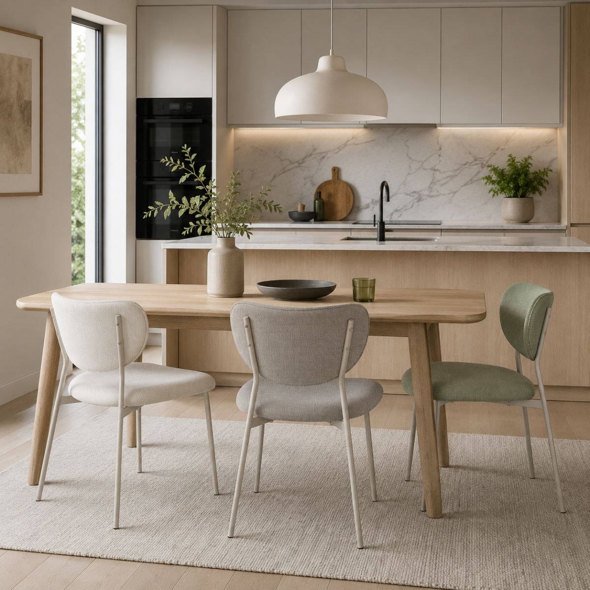 Scaun dining stivuibil Forum, bej-taupe, material textil si cadru metalic, 7, hectarul.ro