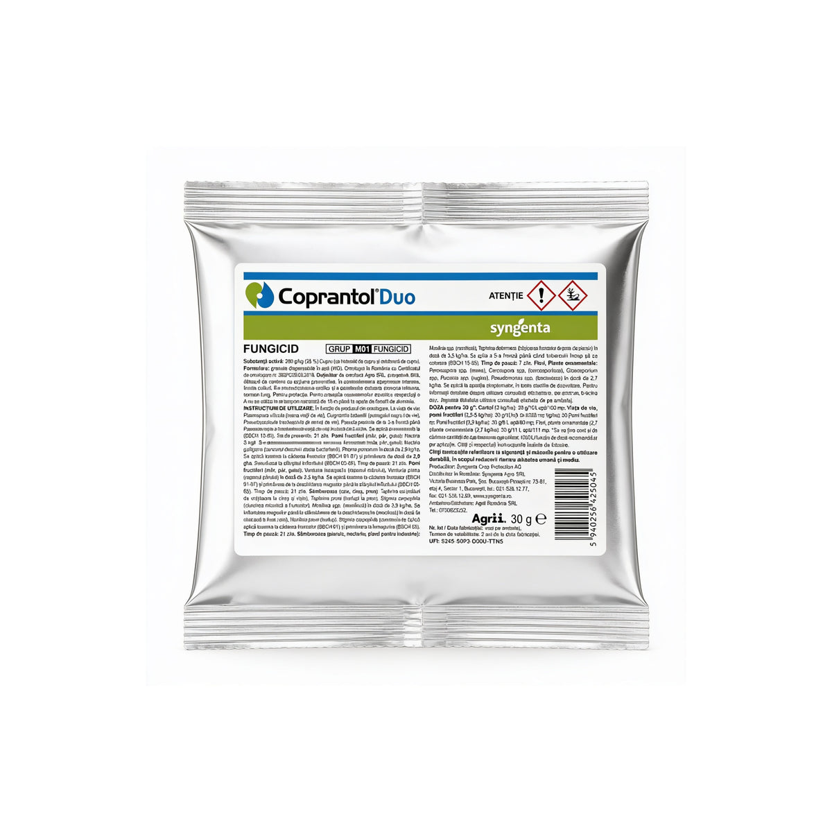 Fungicid Coprantol Duo 30 g Syngenta cu hidroxid și oxiclorură de cupru