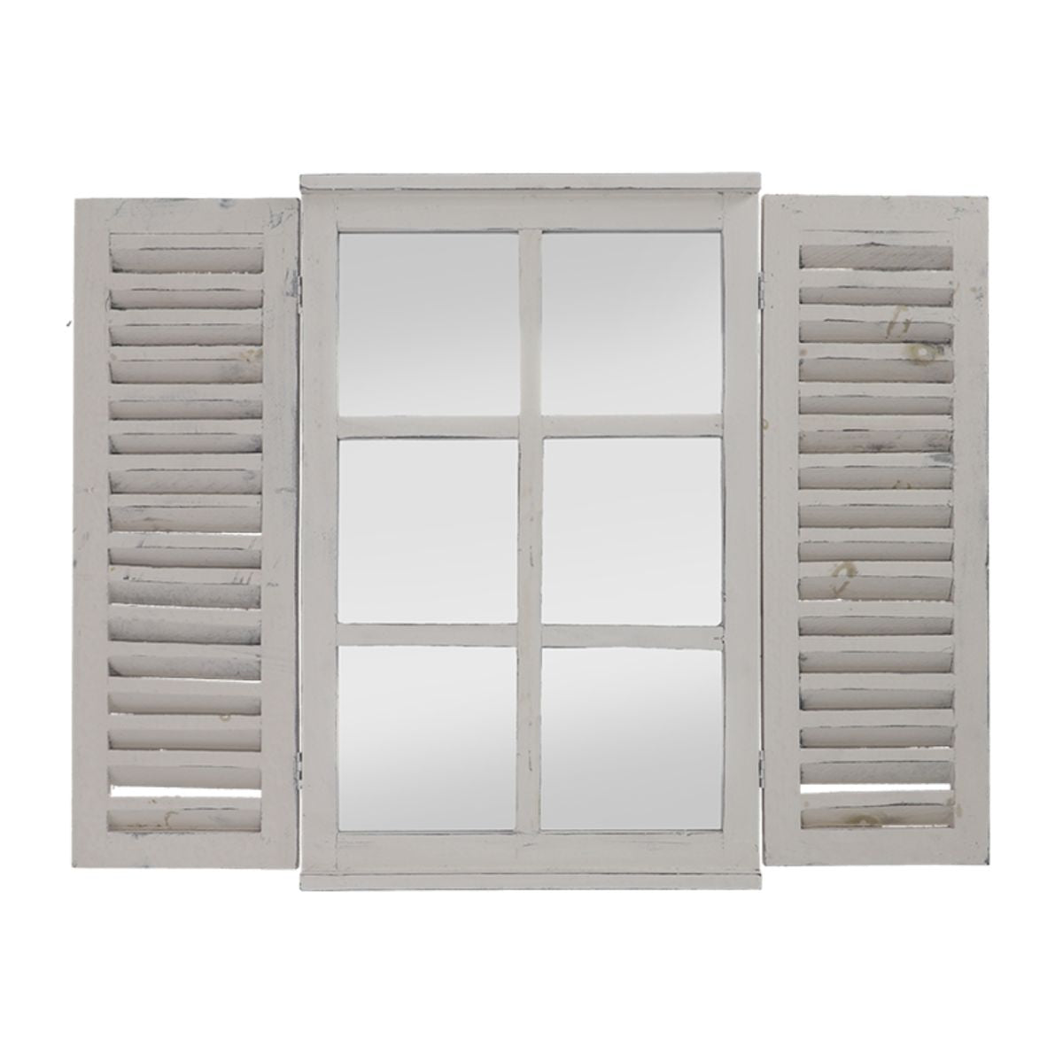 Oglinda de perete crem 39x59 cm Window with Doors Esschert Design