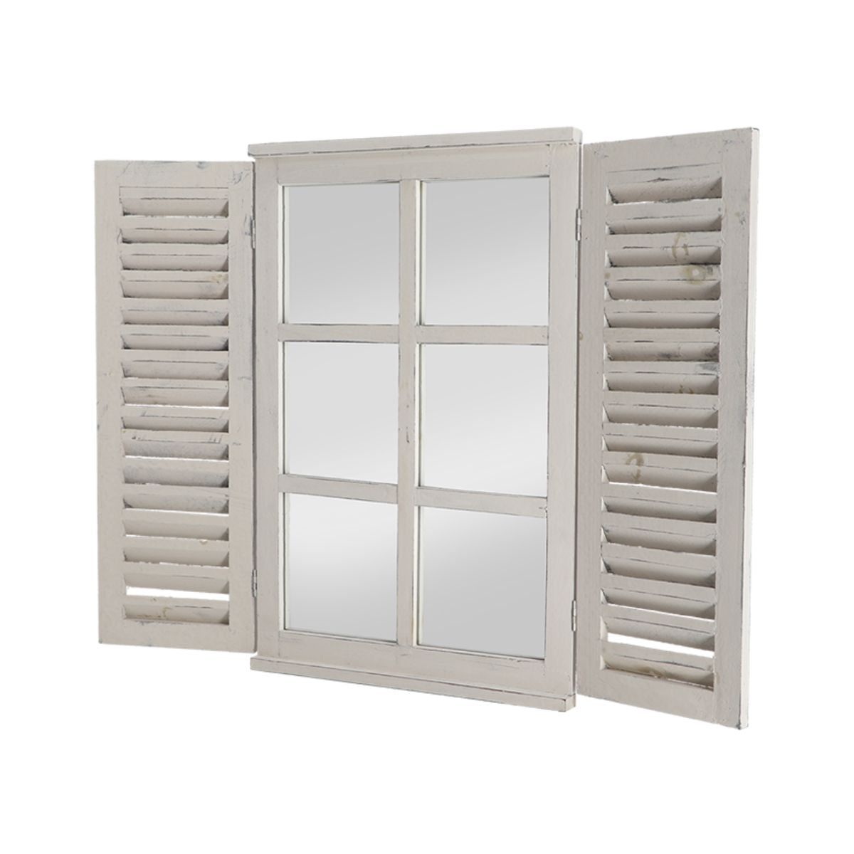 Oglinda de perete crem 39x59 cm Window with Doors Esschert Design, 3, hectarul.ro