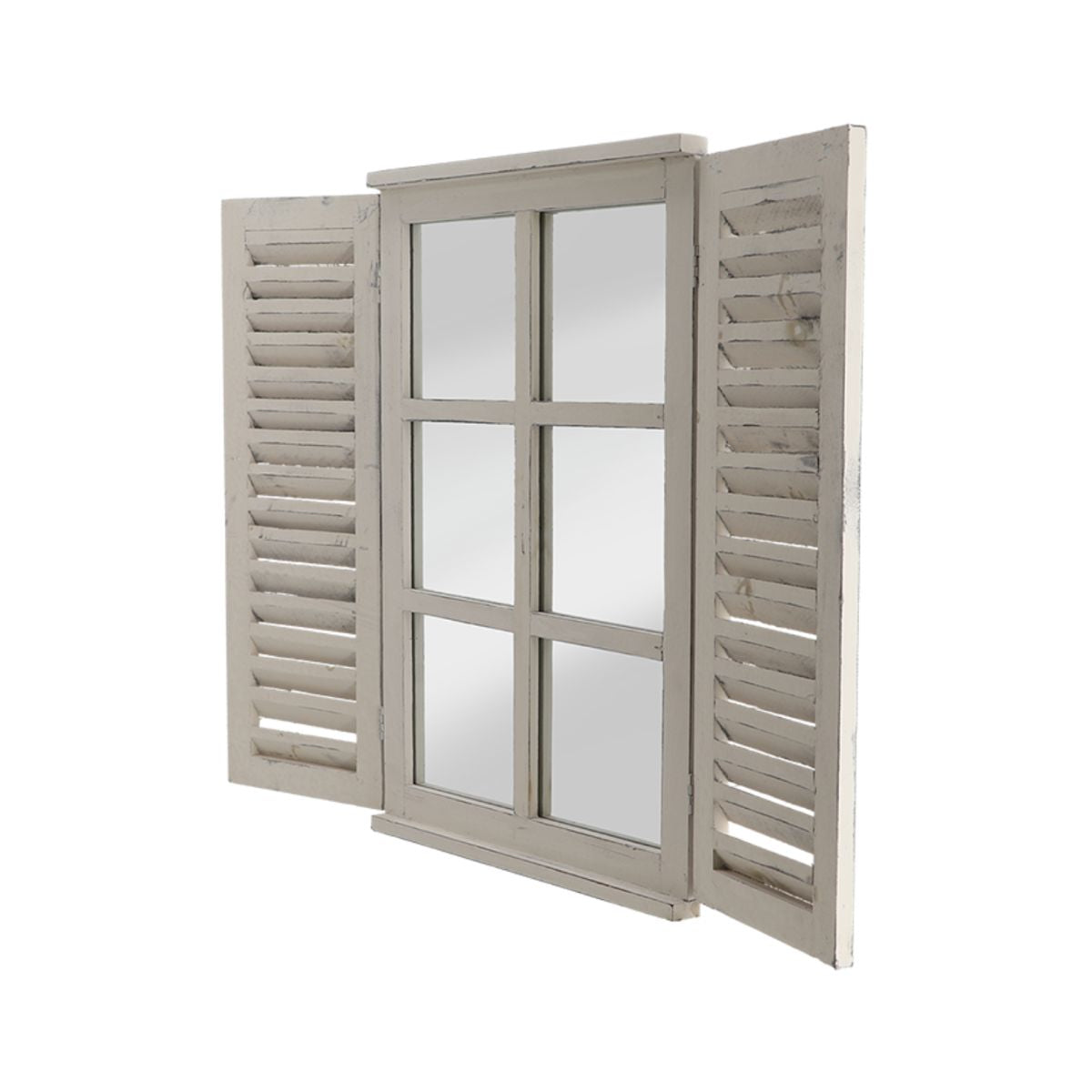 Oglinda de perete crem 39x59 cm Window with Doors Esschert Design, 4, hectarul.ro