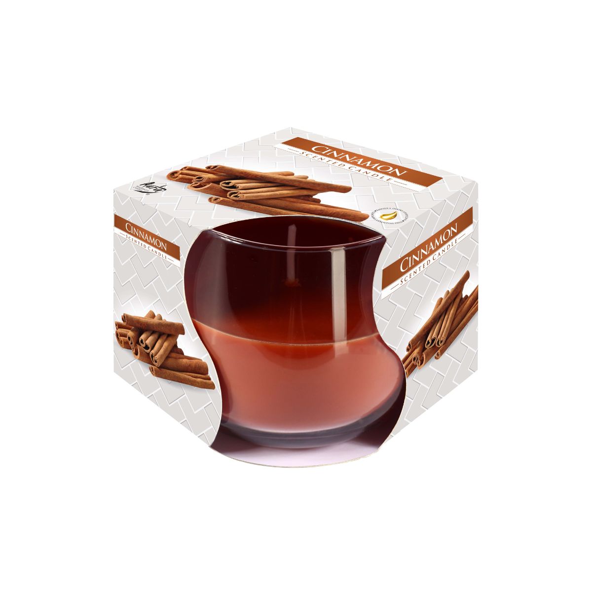 Lumanare parfumata in suport de sticla, aroma scortisoara Cosy&Trendy, 1, hectarul.ro