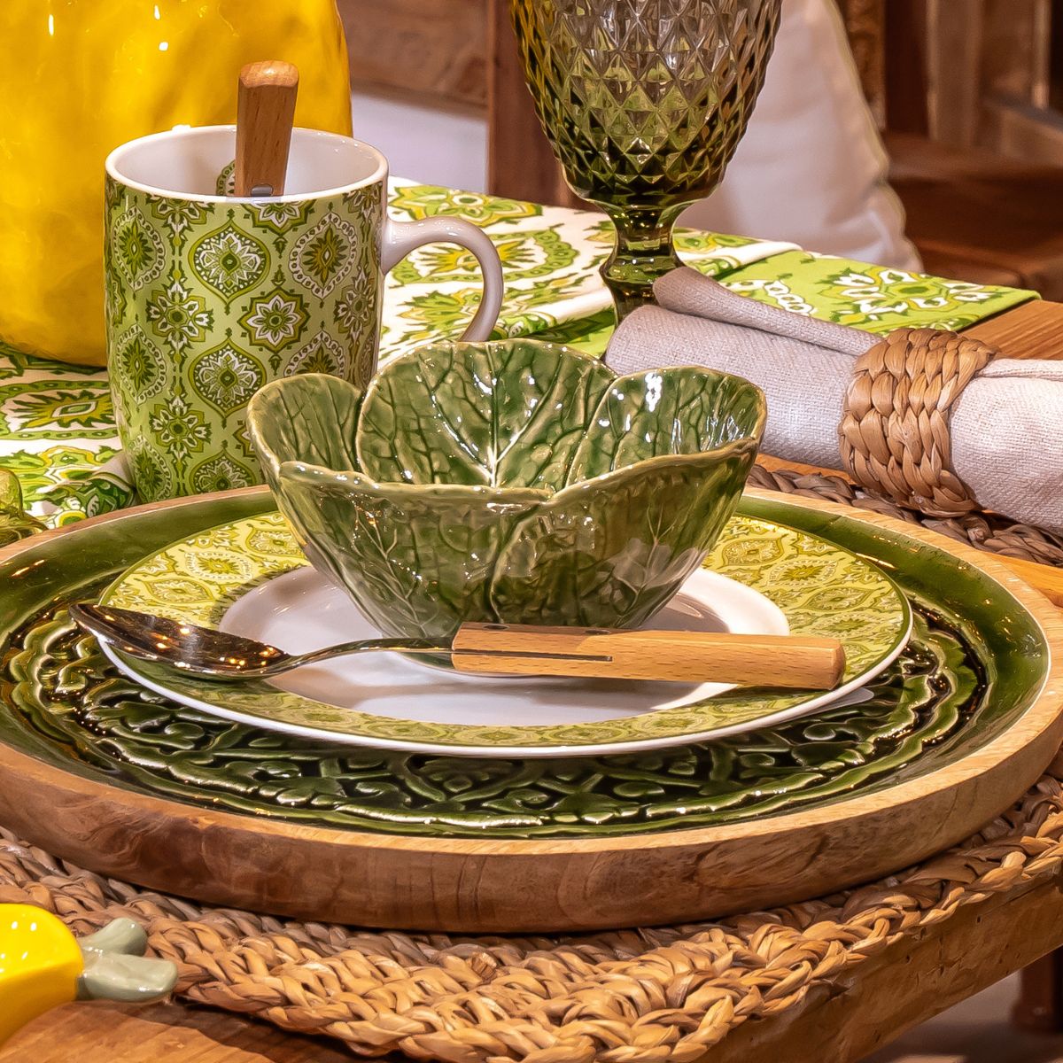 Bol verde din ceramica 300 ml Cabbage Boltze, 2, hectarul.ro