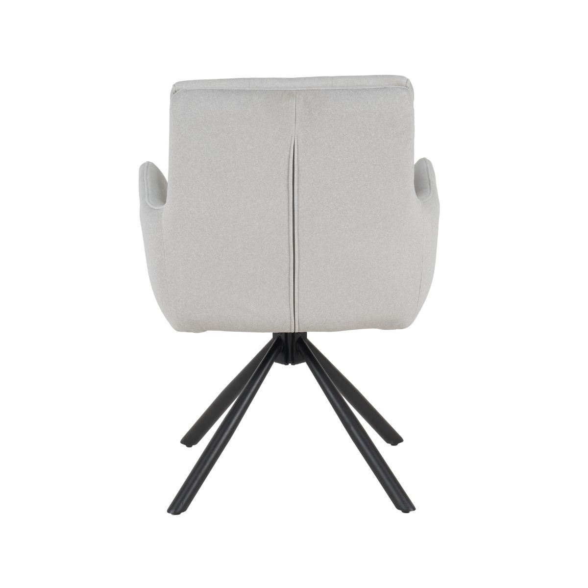 Scaun living rotativ gri deschis din textil si metal Serena