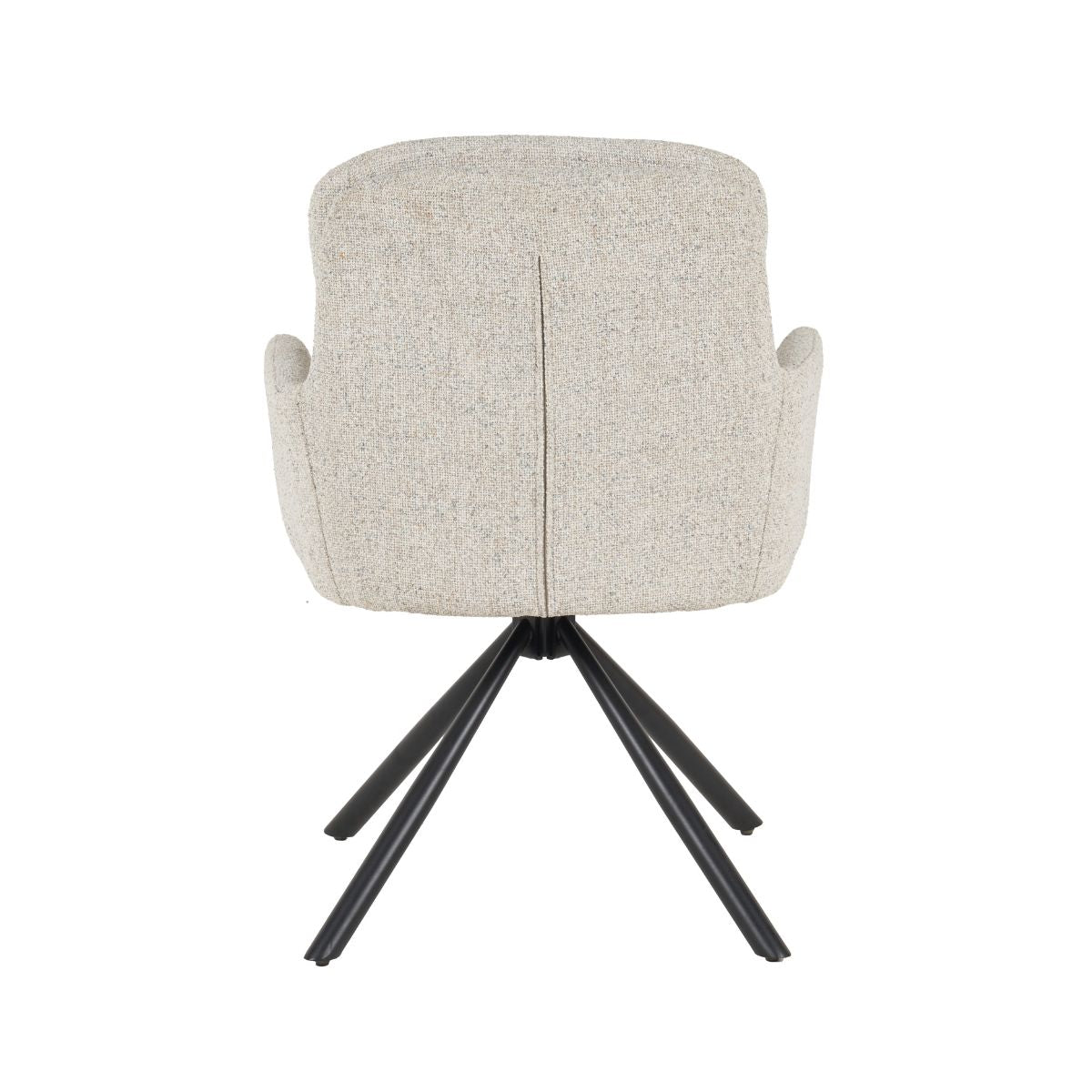 Scaun living rotativ bej din textil si metal Donna