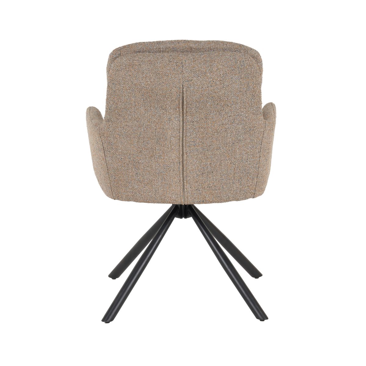 Scaun living rotativ maro din textil si metal Donna