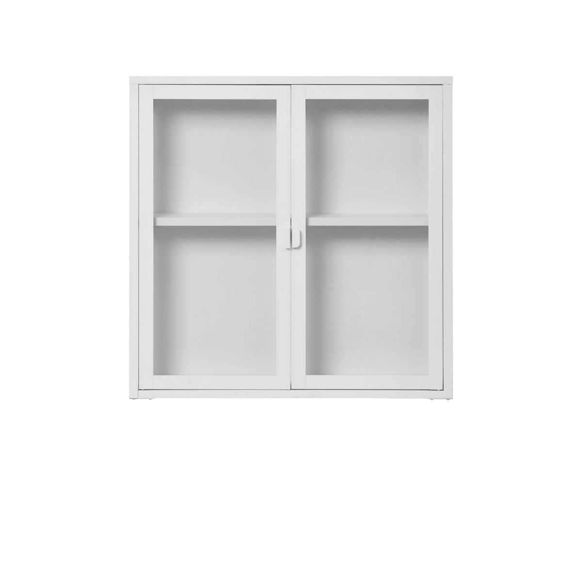 Vitrina suspendata alba din otel si sticla 80x18x80 cm Brisbane House Nordic, 1, hectarul.ro
