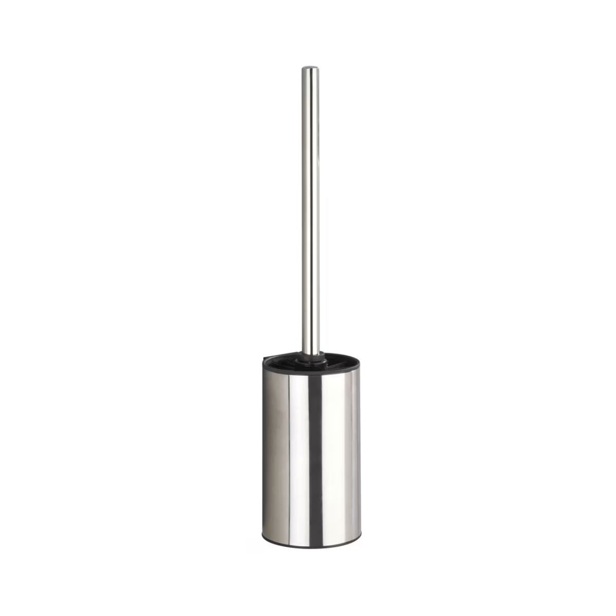 Perie de toaleta cu suport de perete argintiu din inox, 40 cm, Turbo-Loc Detroit Wenko