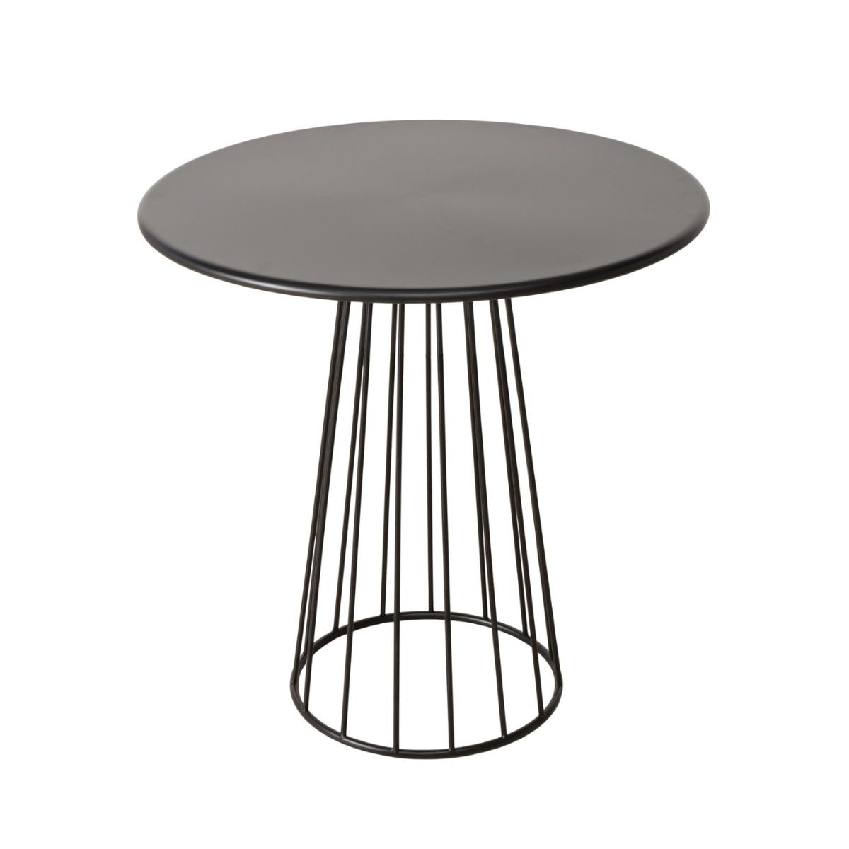 Masa de dining rotunda neagra din metal Ø75 cm Cinderella Boltze